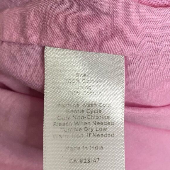 Talbots Dress Womens 8 Petite Pink Blue Plaid Patchwork Madras Preppy Pockets - Picture 9 of 10